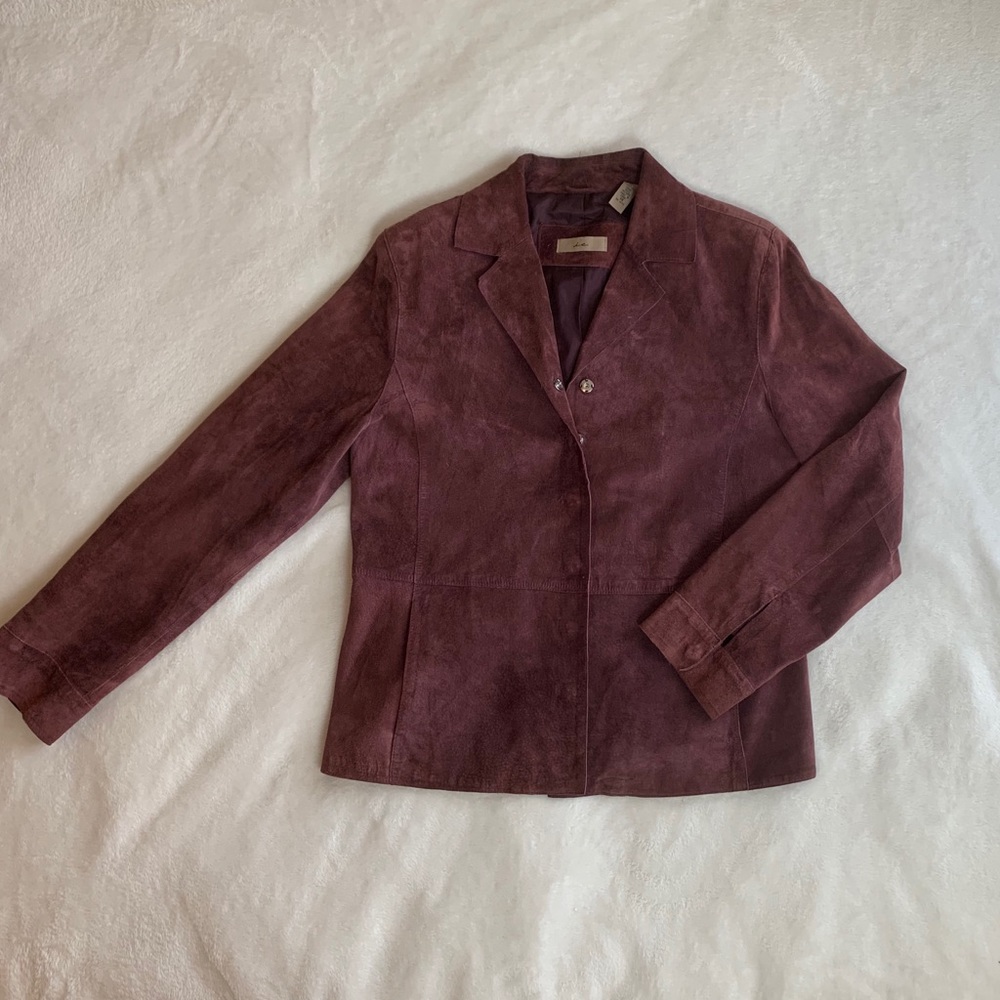Maroon Real Suede Jacket